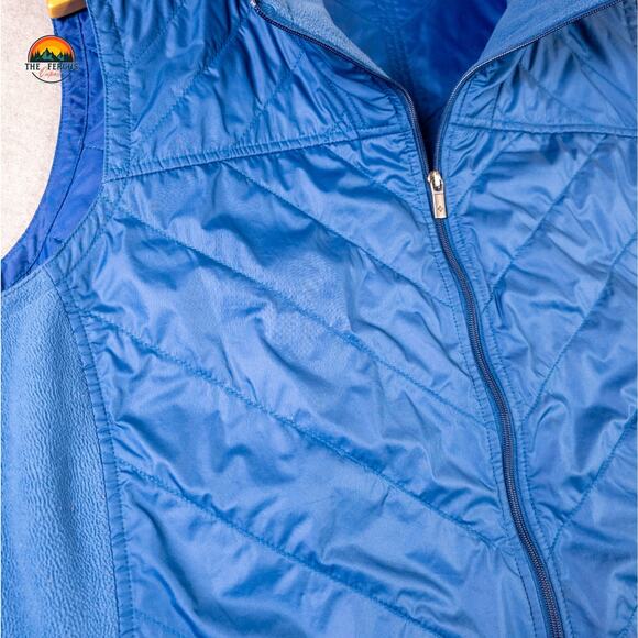 Columbia Quilted Vest Jacket Blue Fleece Packable Full Zip Plus Women's Size 2X - Picture 4 of 9